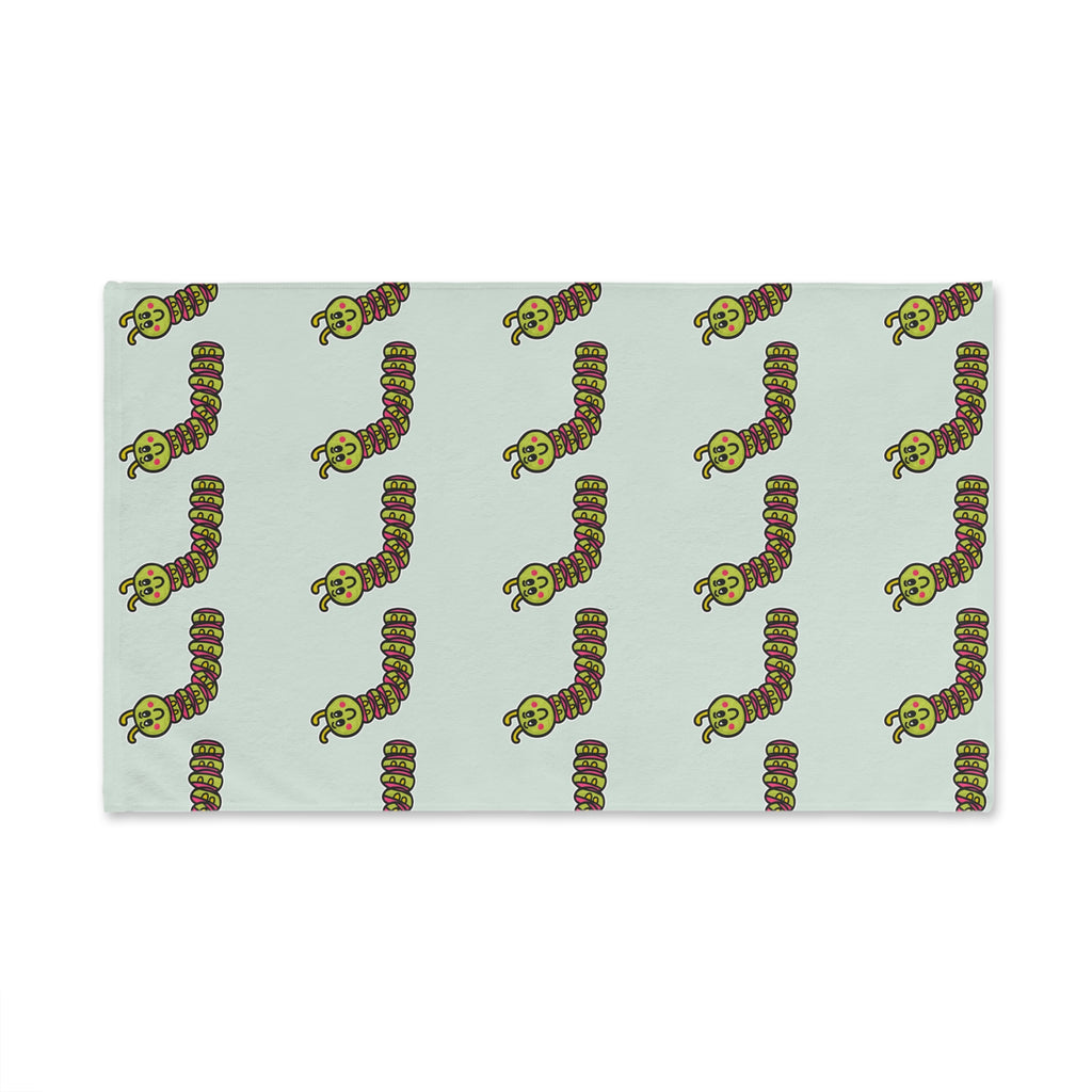 Hand-Drawn Cute Cartoon Caterpillar Hand Towel | Repeat Pattern