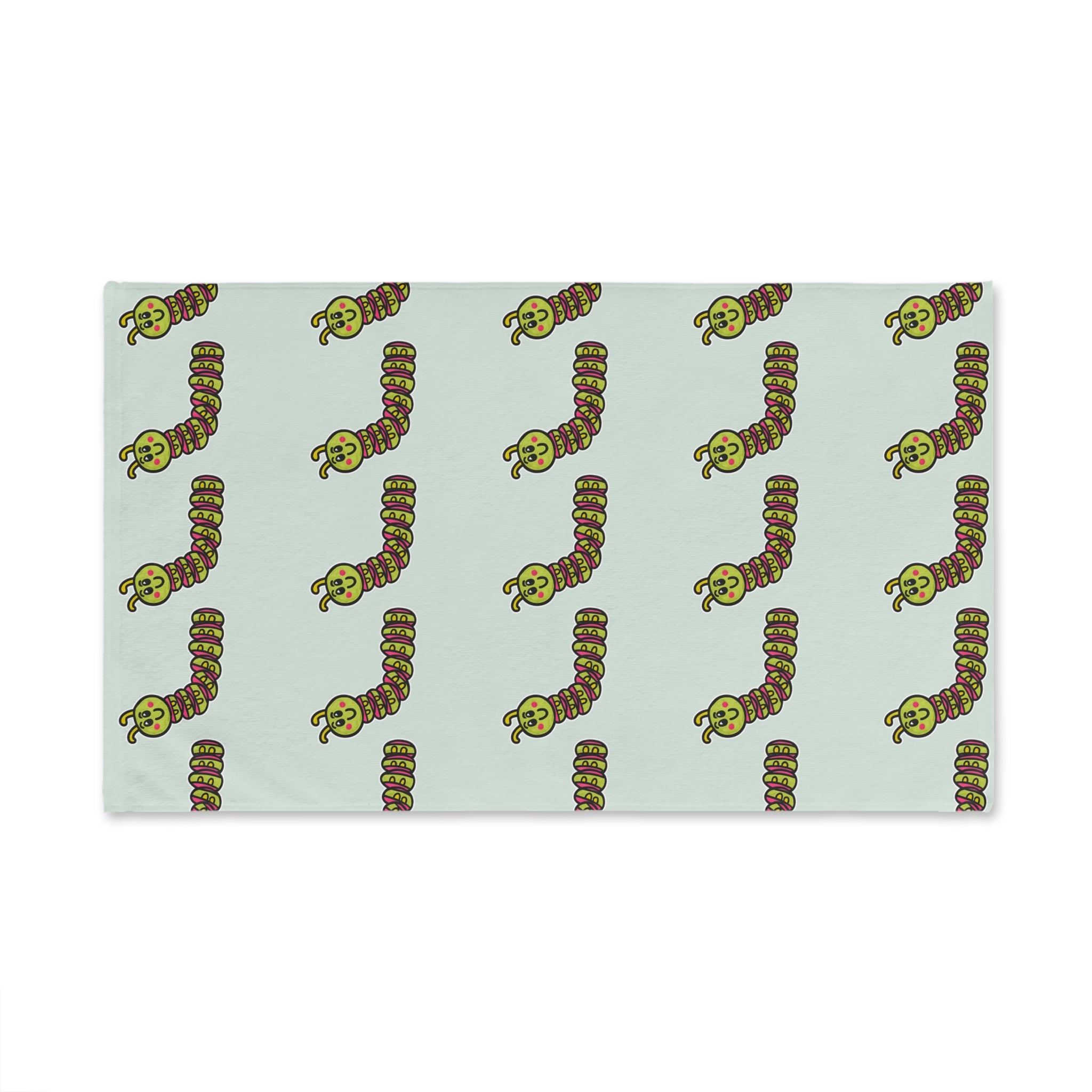 Hand-Drawn Cute Cartoon Caterpillar Hand Towel | Repeat Pattern