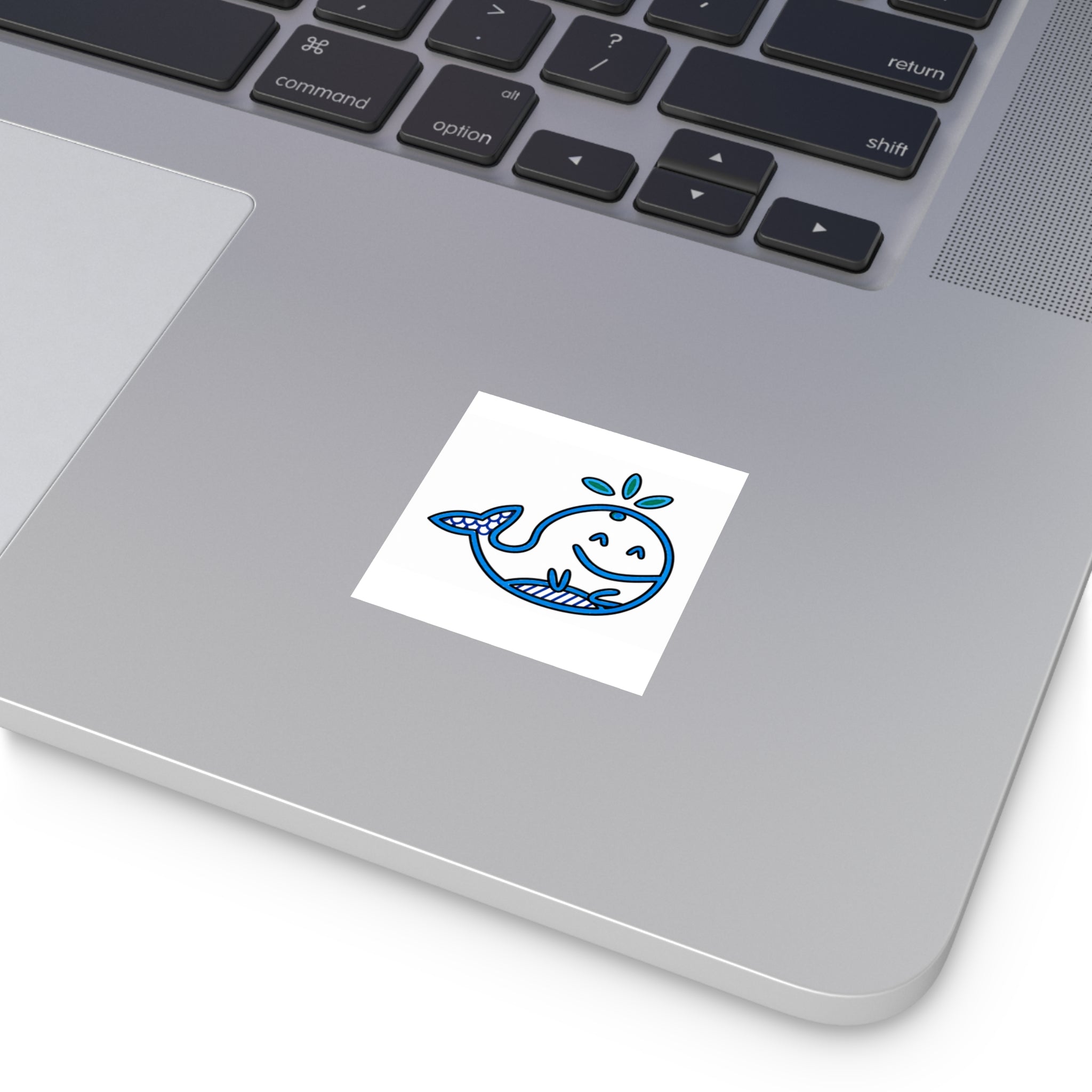 Cute Whale Sticker, Hand Drawn Ocean Vinyl Sticker, Whimsical Coastal Whale Decal, Cute Sea Life Sticker