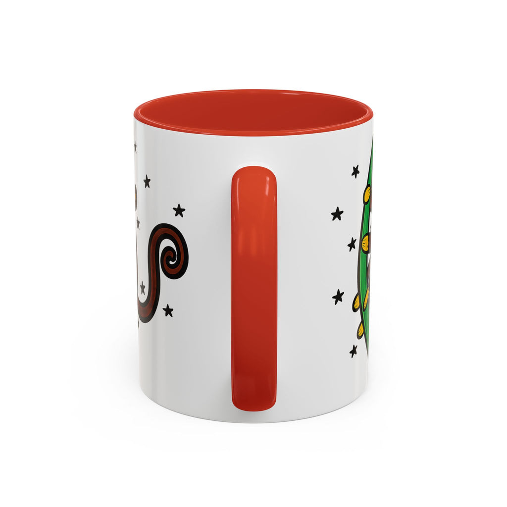 Hand-Drawn Playful Monkey on Vine Coffee Mug | Accent Mug 11oz 15oz