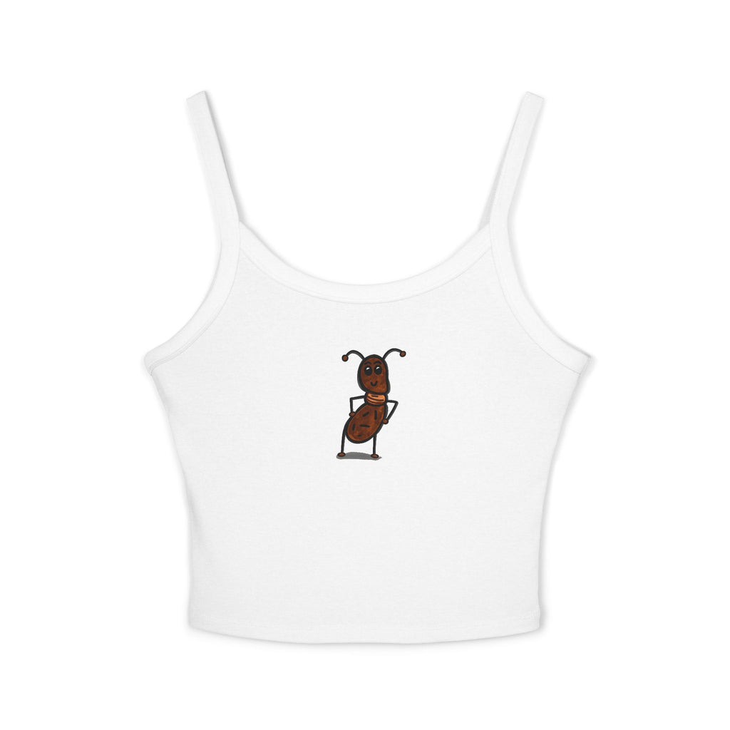 Hand-Drawn Dancing Ant Tank Top | Cute Cartoon Insect Illustration