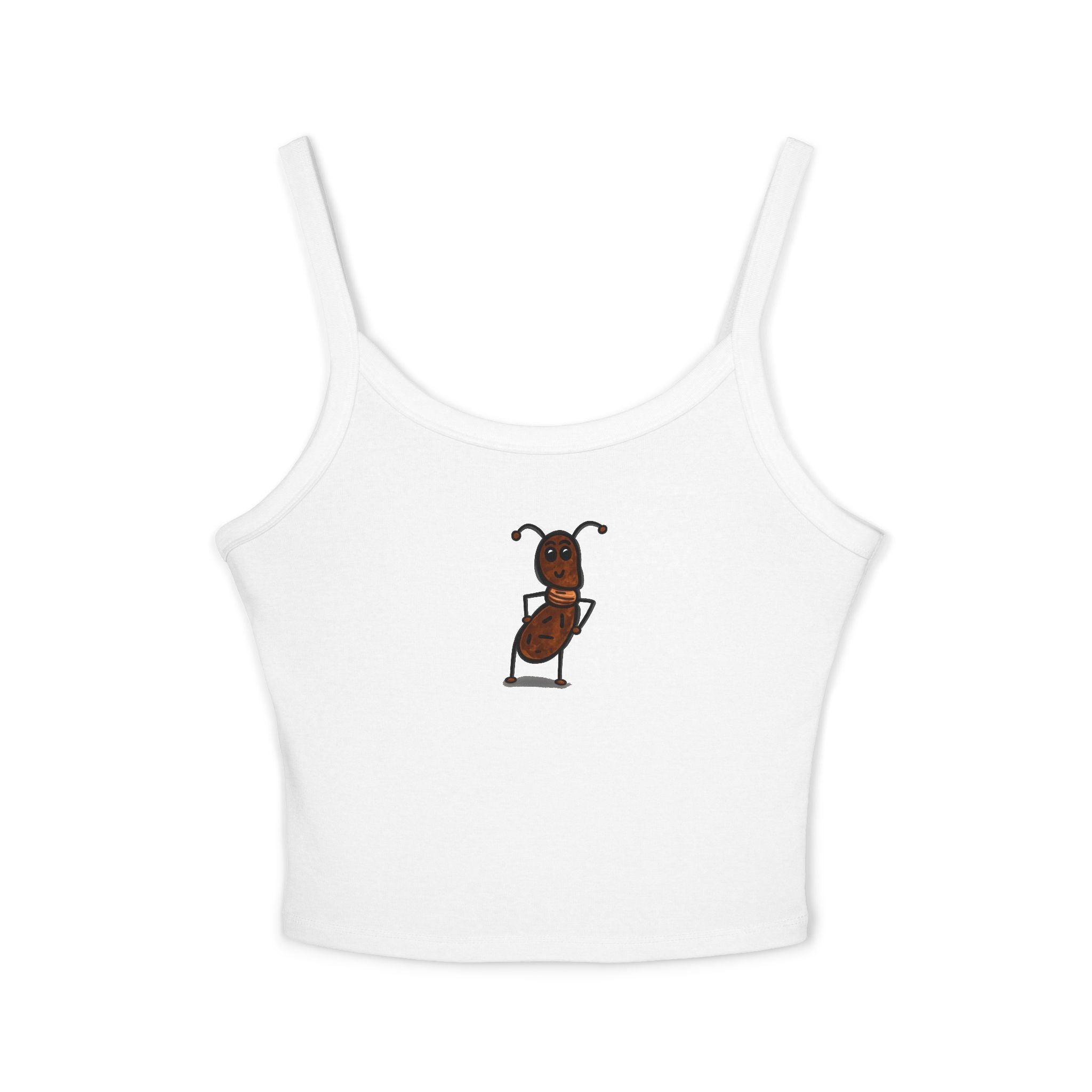 Hand-Drawn Dancing Ant Tank Top | Cute Cartoon Insect Illustration