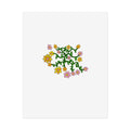 Hand-Drawn Yellow Orange Pink Floral Vine Rolled Posters