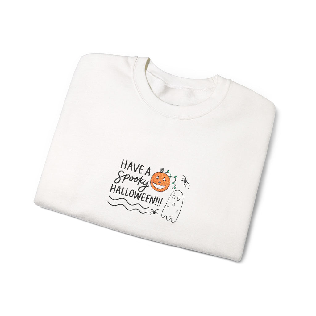 Hand-Drawn Have a Spooky Halloween Ghost Pumpkin Sweatshirt | Halloween Crewneck