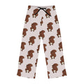 Hand-Drawn Cartoon Squirrel Pattern Pajama Pants | All-Over Print
