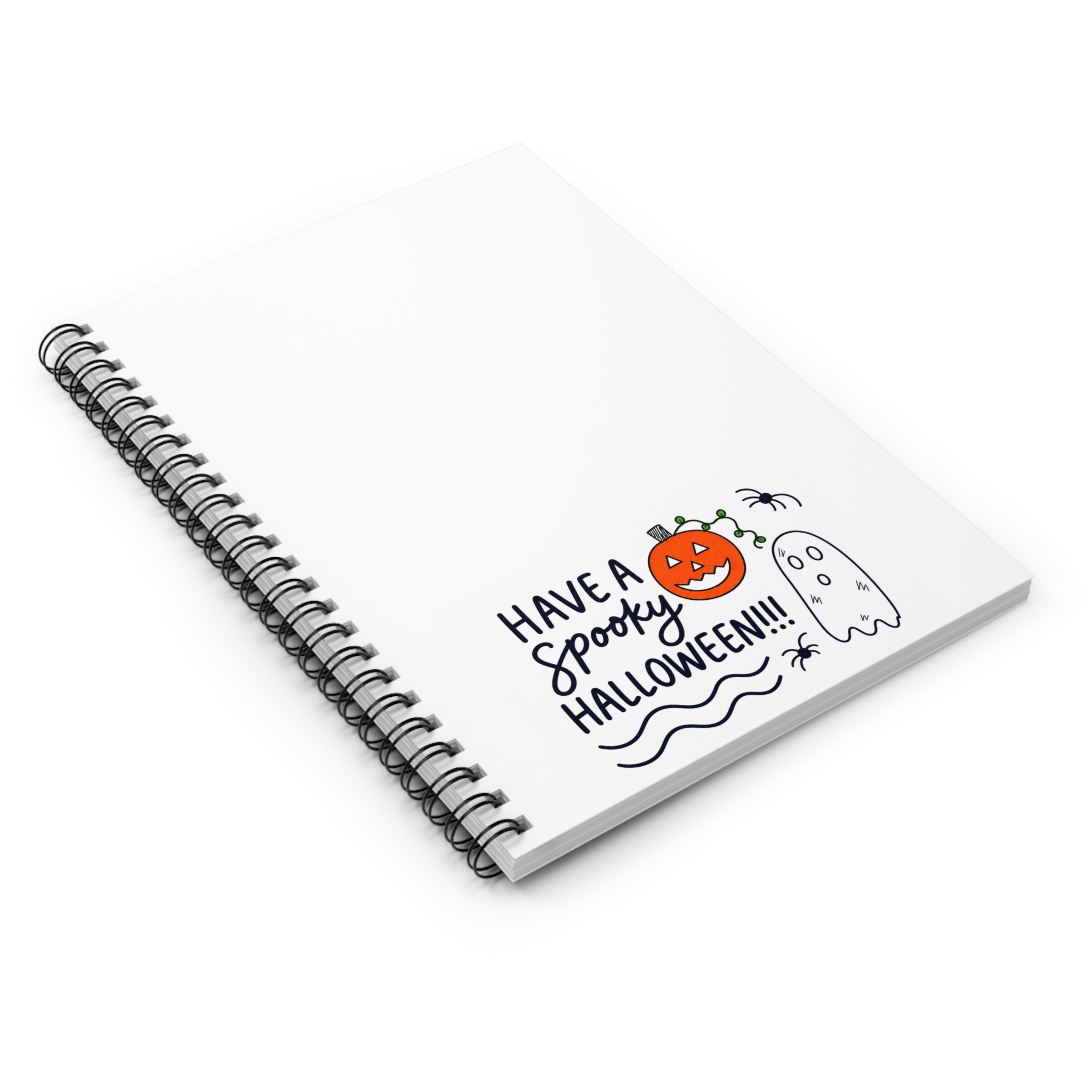 Hand-Drawn Have a Spooky Halloween notebook | Spiral ruled notebook