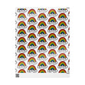 Hand-Drawn Retro Rainbow Pattern wrapping paper | Cute Cloud Rainbows Gift Wrap