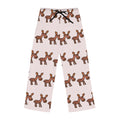 Hand-Drawn Cute Cartoon Moose Pajama Pants | All-Over Print