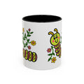 Hand-Drawn Cute Caterpillar Floral Illustration Coffee Mug | Accent Mug
