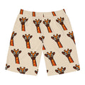 Hand-Drawn Cute Giraffe Pattern Board Shorts | All-Over Print Swim Trunks