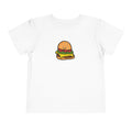 Hand-Drawn Cute Cheeseburger Kids Tee | Cartoon Burger Toddler Short Sleeve Tee