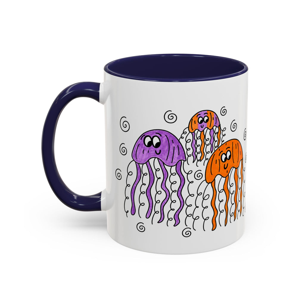 Hand-Drawn Cute Jellyfish Pattern Mug | Accent Coffee Mug 11oz or 15oz