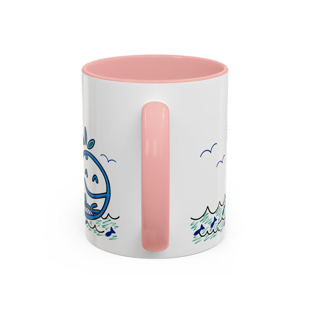 Hand-Drawn Smiling Whale Ocean Mug | Accent Coffee Mug 11oz 15oz