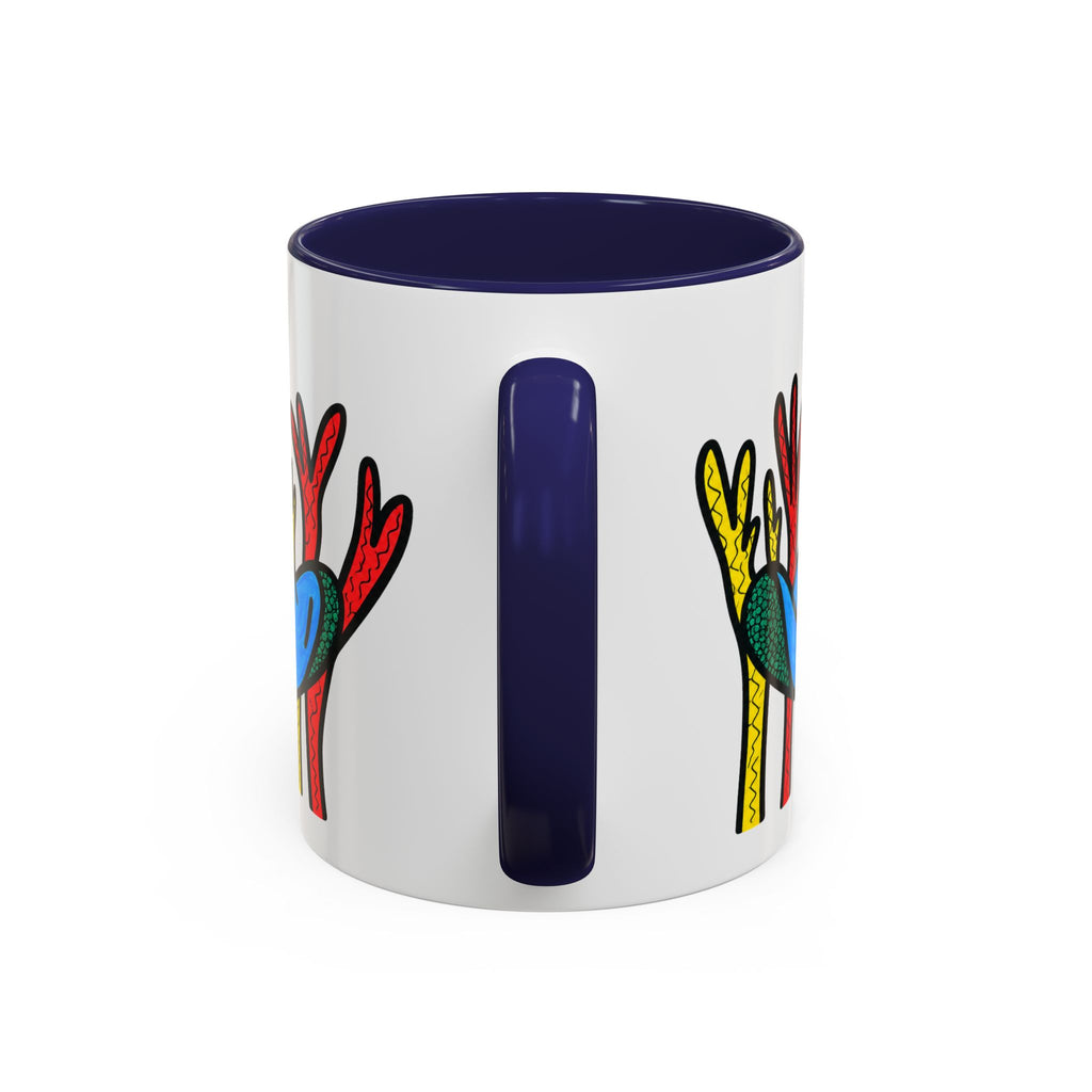 Hand-Drawn Blue Stingray Illustration Mug | Accent Coffee Mug (11, 15oz)