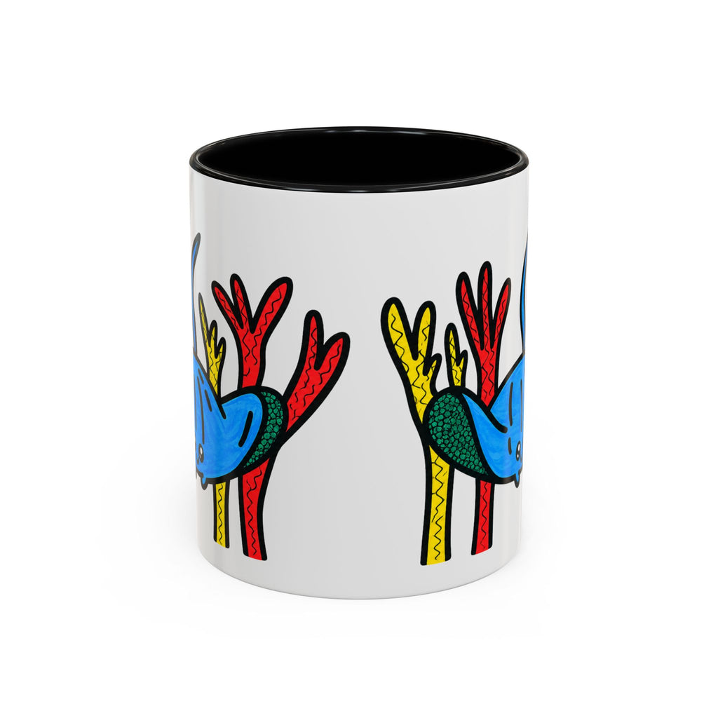 Hand-Drawn Blue Stingray Illustration Mug | Accent Coffee Mug (11, 15oz)