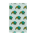 Hand-Drawn Cute Sea Turtle Hand Towel, Coastal Bathroom Decor, Whimsical Ocean Kitchen Towel, Turtle Tea Towel, Beach House Gift