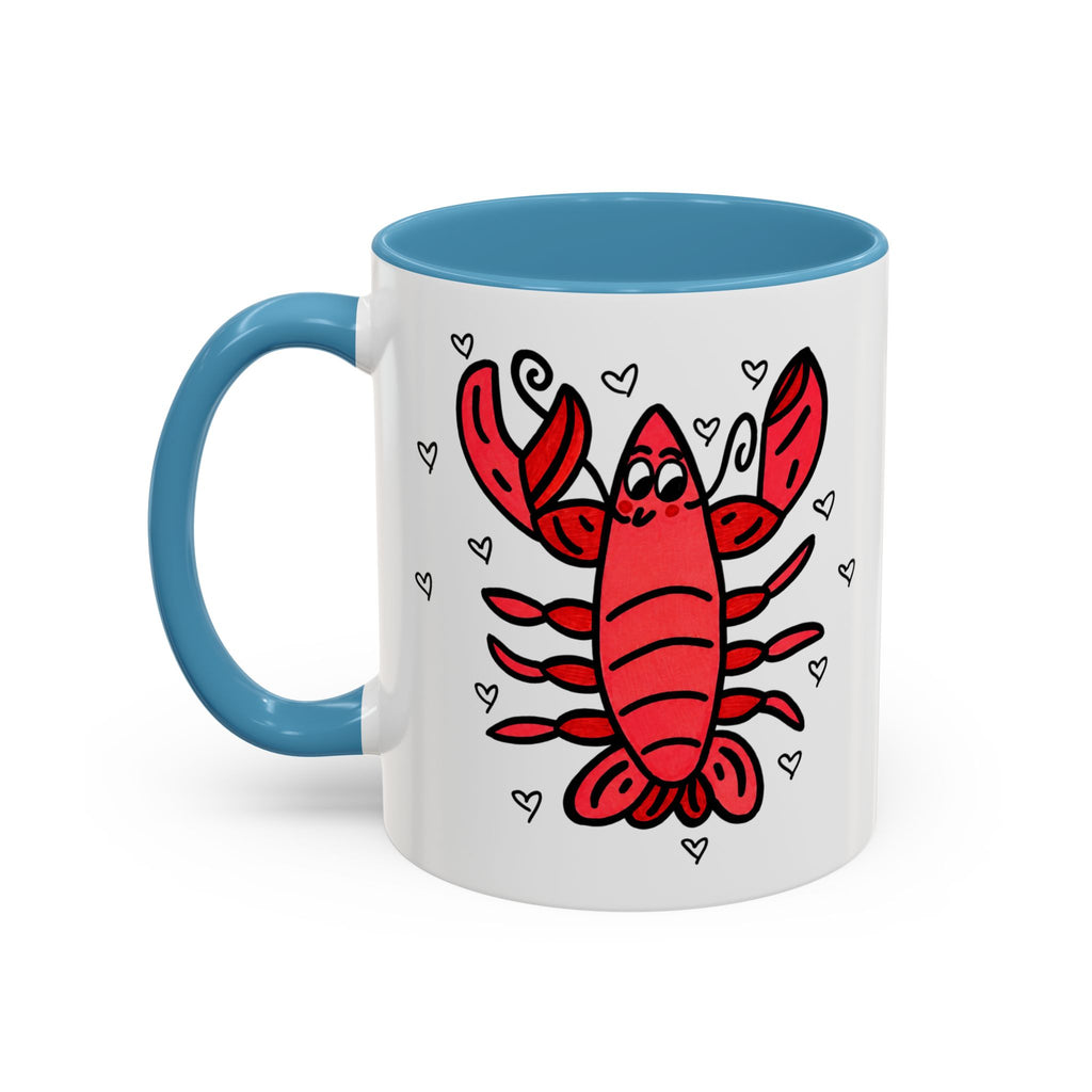 Hand-Drawn Cute Red Lobster Mug | Accent Coffee Mug 11oz 15oz