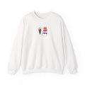 Hand-Drawn Ice Cream Cone and Birthday Cake Sweatshirt | Cute Dessert Illustration