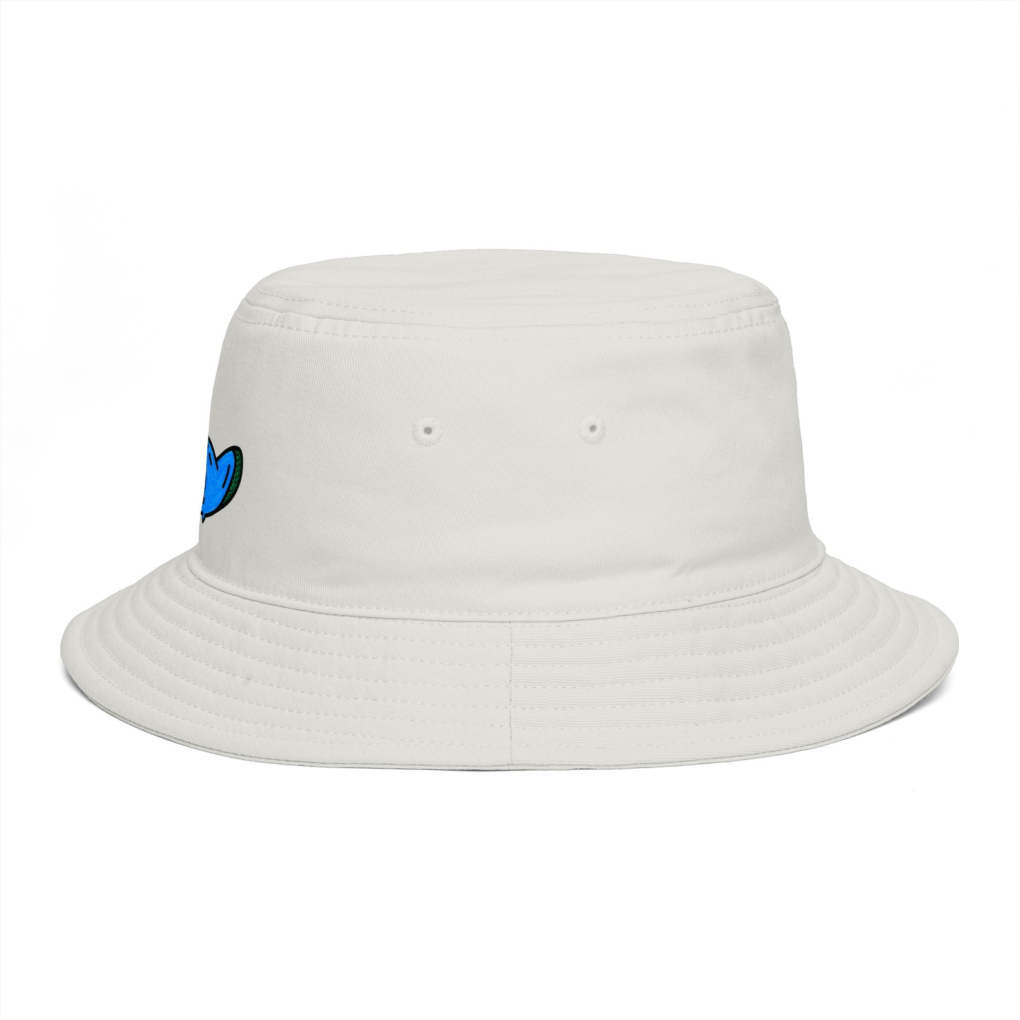 Hand-Drawn Blue Cartoon Stingray Bucket Hat | Cute Sea Animal Design