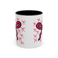 Hand-Drawn Pink Bow Bunny Mug | Accent Coffee Mug