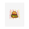 Hand-Drawn Cheeseburger Illustration Poster | Rolled Posters, Cute Food Art