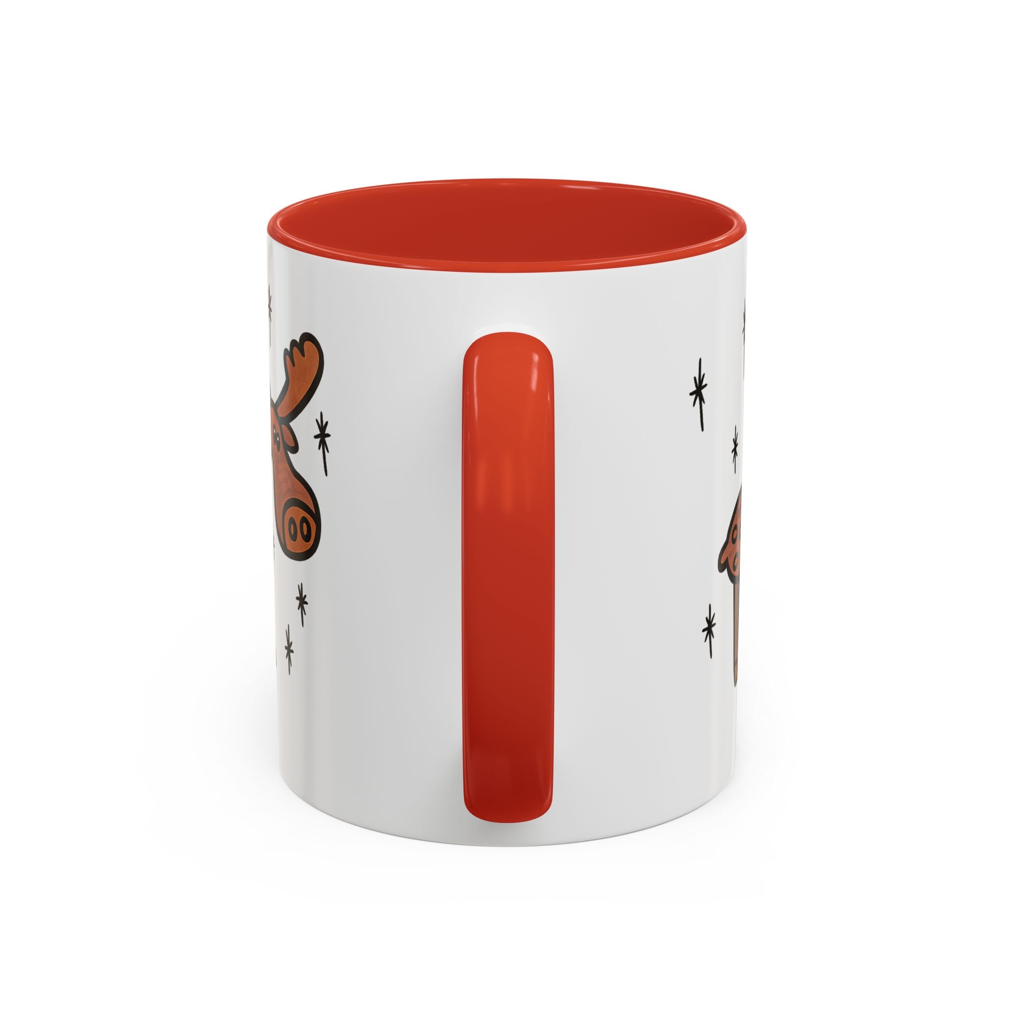 Hand-Drawn Retro Woodland Moose Mug | Accent Coffee Mug 11oz 15oz