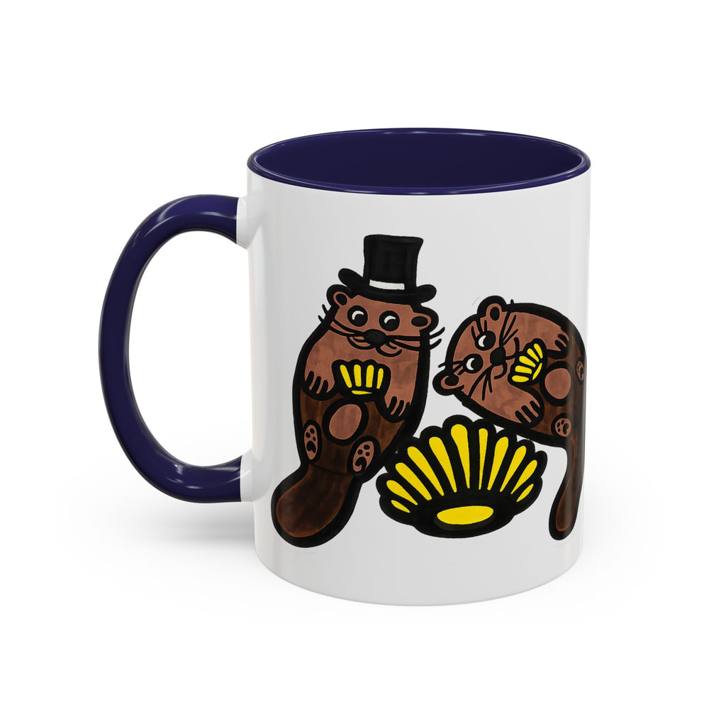 Otter with Top Hat and Shell Mug | Accent Coffee Cup