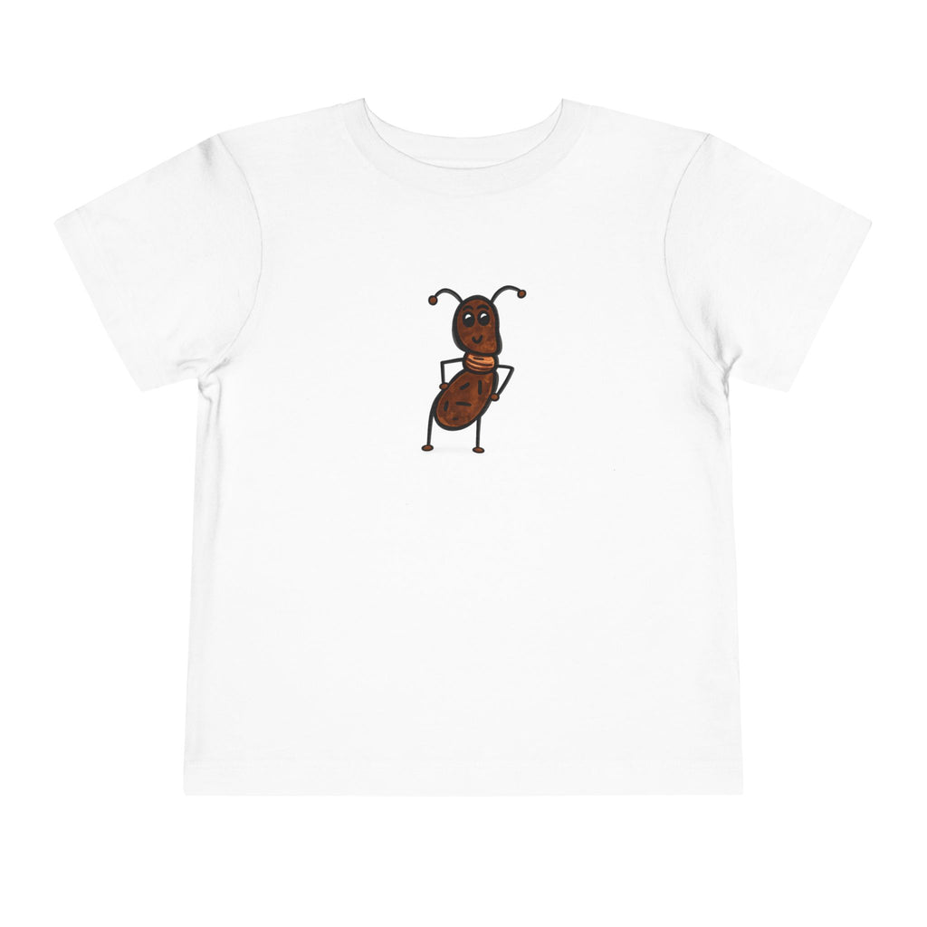 Hand-Drawn Dancing Ant Toddler Tee | Cute Cartoon Insect Character