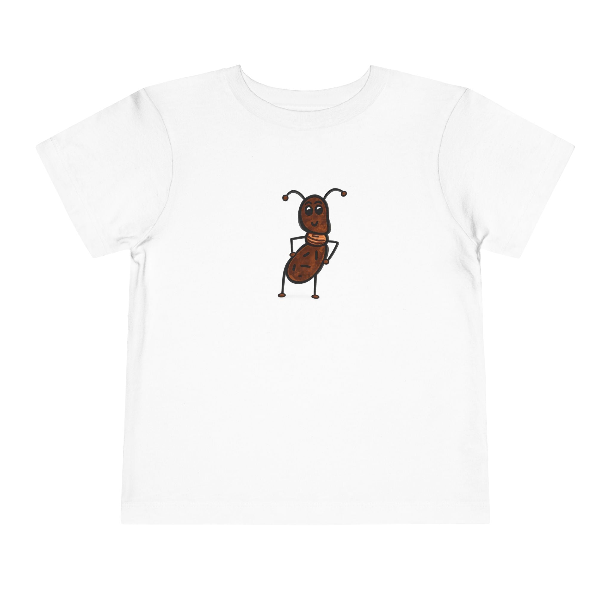 Hand-Drawn Dancing Ant Toddler Tee | Cute Cartoon Insect Character