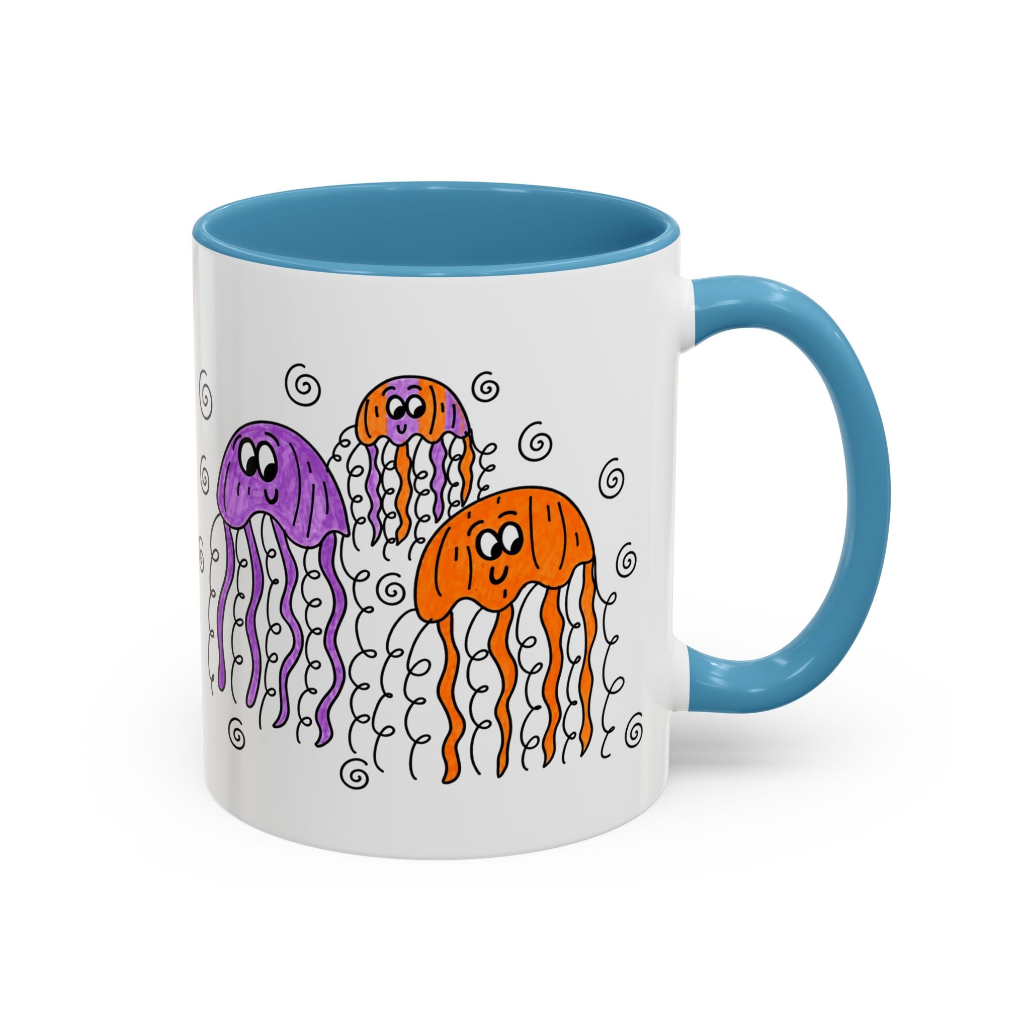 Hand-Drawn Cute Jellyfish Pattern Mug | Accent Coffee Mug 11oz or 15oz