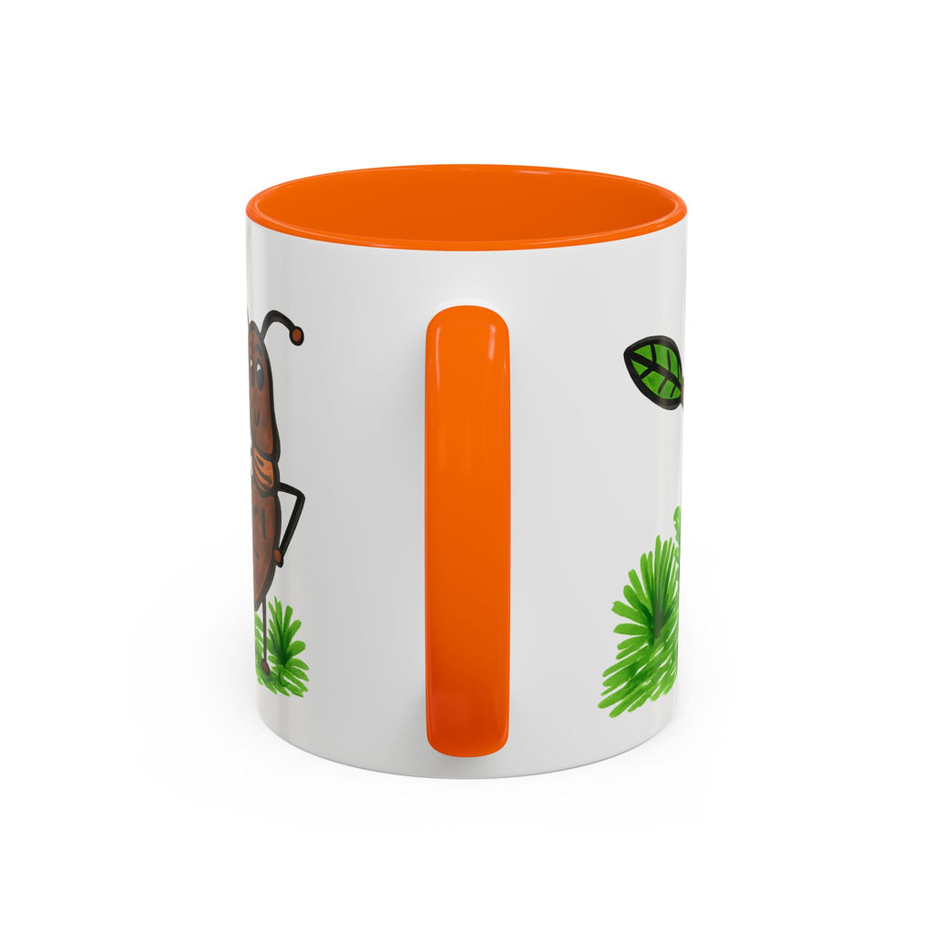 Hand-Drawn Dancing Ant Illustration Mug | Accent Coffee Mug