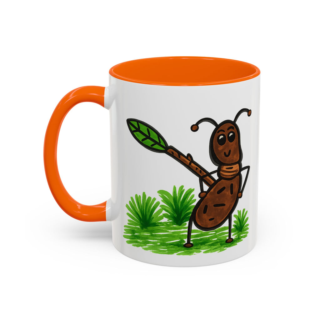 Hand-Drawn Dancing Ant Illustration Mug | Accent Coffee Mug