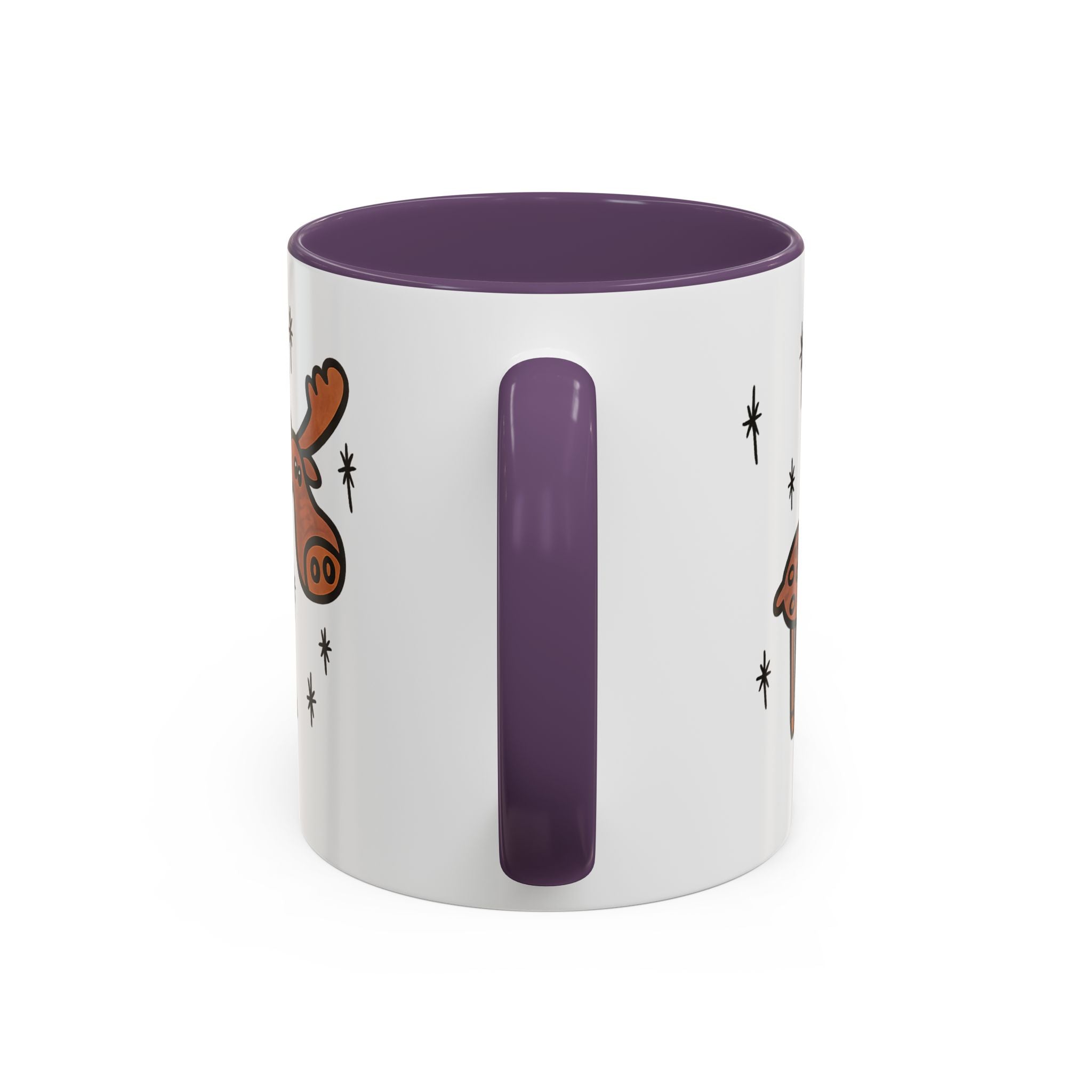 Hand-Drawn Retro Woodland Moose Mug | Accent Coffee Mug 11oz 15oz