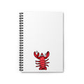 Hand-Drawn Red Lobster Illustration Notebook | Spiral Ruled Journal