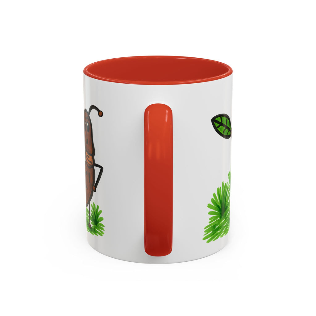 Hand-Drawn Dancing Ant Illustration Mug | Accent Coffee Mug