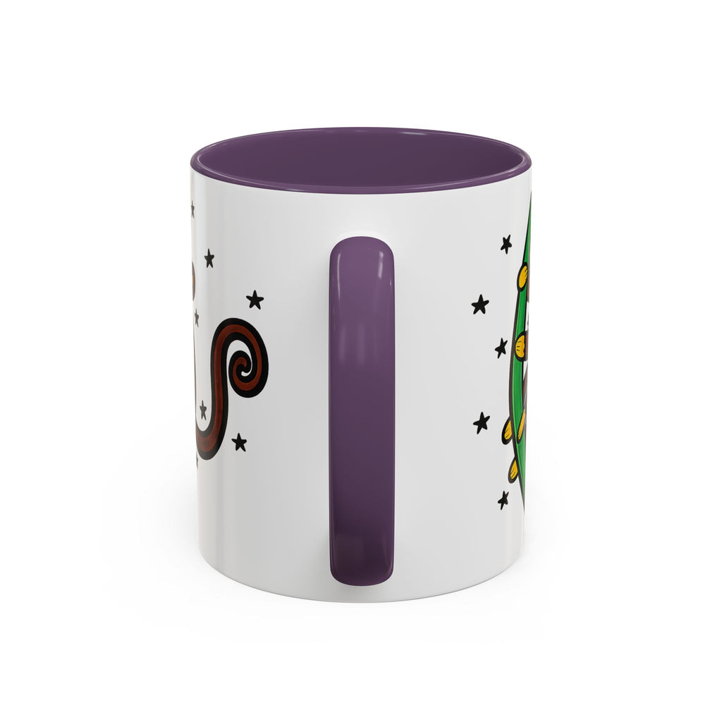 Hand-Drawn Playful Monkey on Vine Coffee Mug | Accent Mug 11oz 15oz