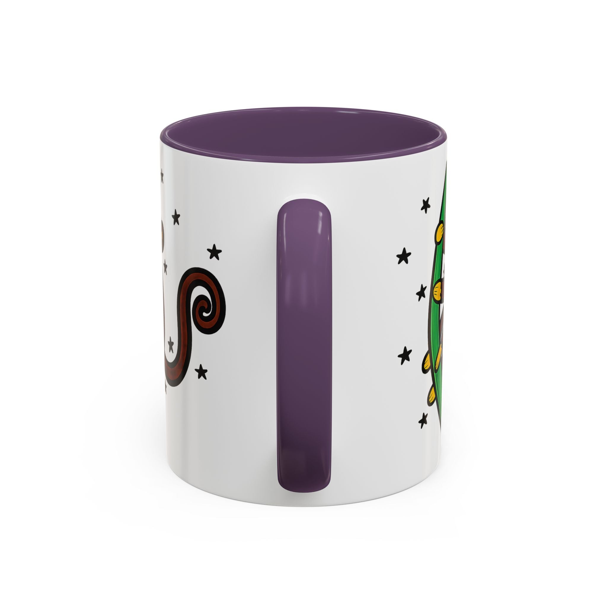 Hand-Drawn Playful Monkey on Vine Coffee Mug | Accent Mug 11oz 15oz