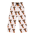 Hand-Drawn Cute Giraffe Face Print Pajama Pants | Women's Lounge Sleepwear