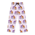 Hand-Drawn Jellyfish Pattern Pajama Pants | Purple Orange Ocean Allover Print