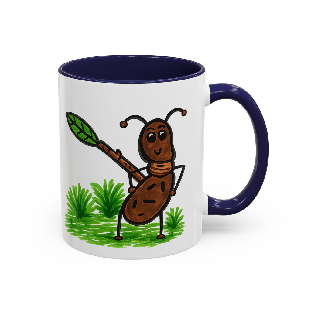Hand-Drawn Dancing Ant Illustration Mug | Accent Coffee Mug