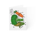 Cute Veggie Greeting Card, Hand Drawn Friendship Card, Wholesome Hug Card, Funny Vegetable Card for Friend