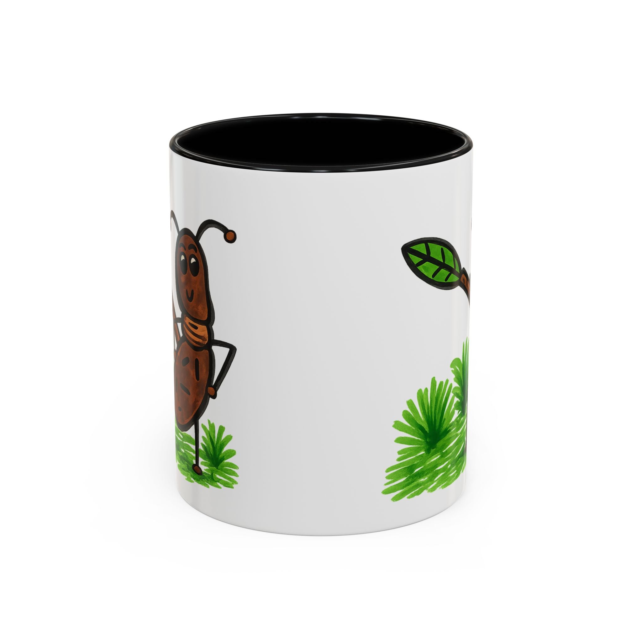 Hand-Drawn Dancing Ant Illustration Mug | Accent Coffee Mug