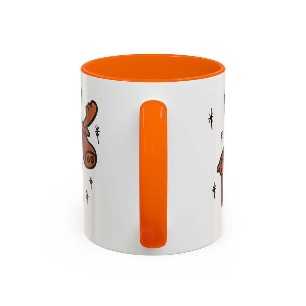 Hand-Drawn Retro Woodland Moose Mug | Accent Coffee Mug 11oz 15oz