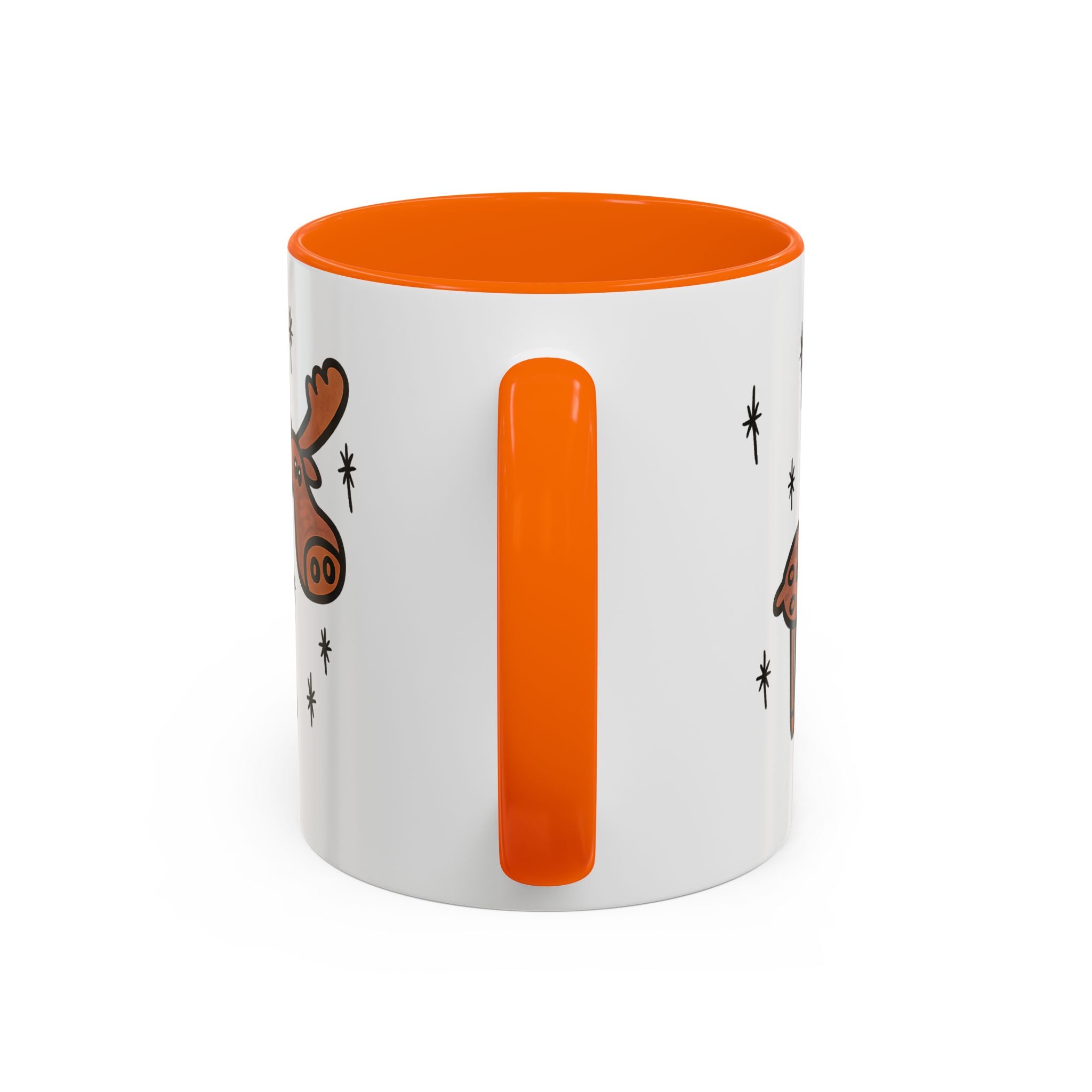 Hand-Drawn Retro Woodland Moose Mug | Accent Coffee Mug 11oz 15oz