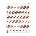 Hand-Drawn Cute Moose Pattern Wrapping Paper | Repeating Cartoon Moose Holiday Wrap