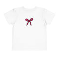 Hand-Drawn Pink Bow Toddler Tee | Cute Bow Graphic