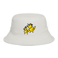 Hand-Drawn Mama and Baby Chicks Bucket Hat | Cute Yellow Chick