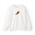 Hand-Drawn Cute Chili Pepper Sweatshirt | Small Embroidered Hot Veggie Graphic