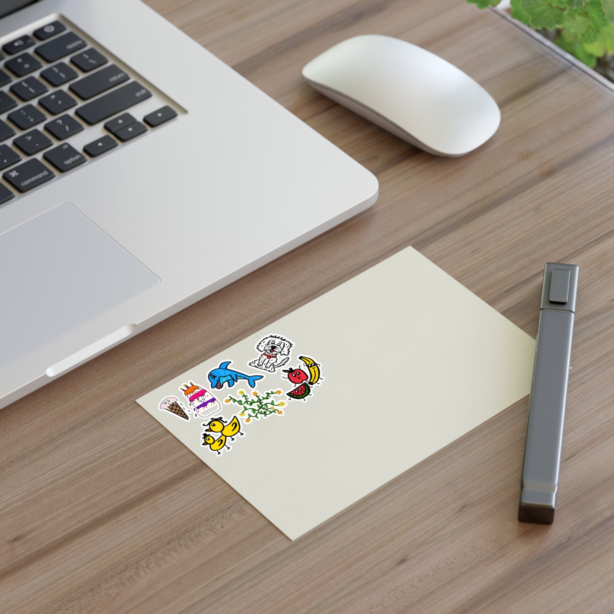 Hand-Drawn Cute Doodle Variety Sticker Sheet | Small Fun Vinyl Stickers