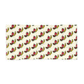 Hand-Drawn Retro Banana, Apple, and Watermelon Pattern Beach Towel | Vintage Fruit Repeat